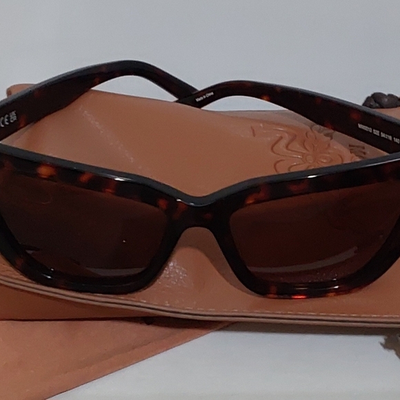 New Style MCM Tortoise Shell Sunglasses With Crossbody Pouch (NWOT) main image 5